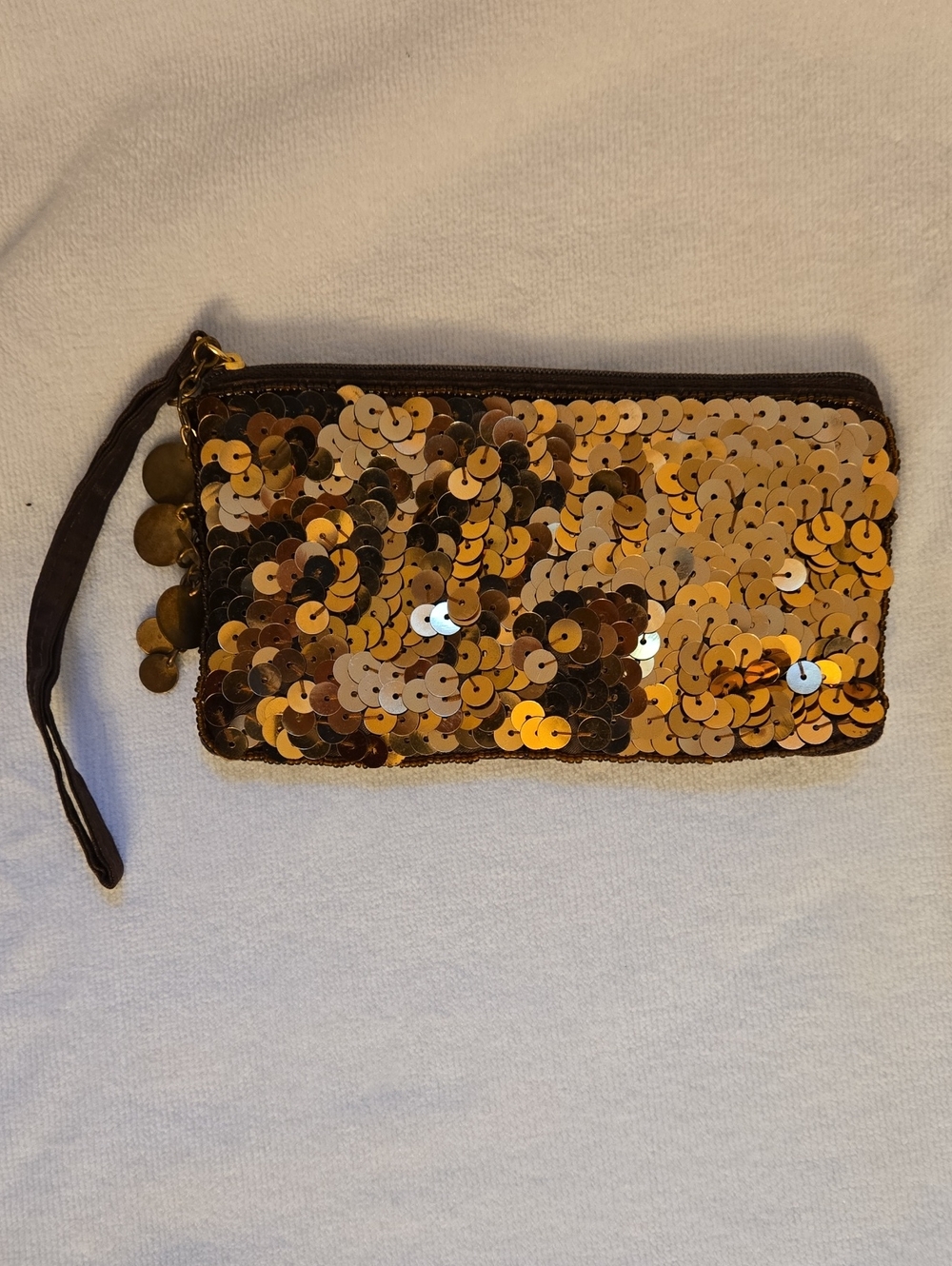 Sequin Wristlet Clutch - Gold By Old Navy